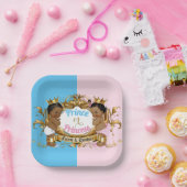 Prinzessin Blue & Pink Royal Gender Reveal Pappteller (Party)