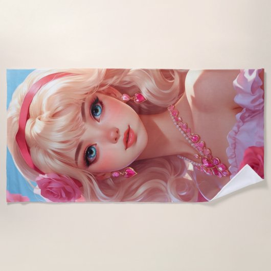 Prinzessin Blume Strandtuch (Vorderseite)