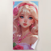 Prinzessin Blume Strandtuch (Vorderseite)