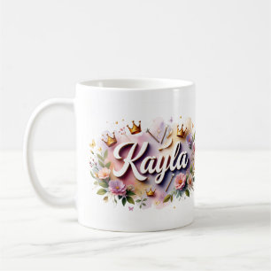 Prinzessin Blumen Personalized Tasse – Name person