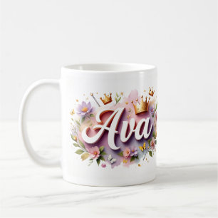 Prinzessin Blumenspezialtasse – Personalisierter N Kaffeetasse