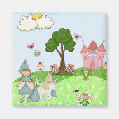 Prinzessin - braune Haare Magnet (Vorne)