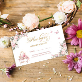 Prinzessin Carriage Floral Wie groß ist Mommys Bau Begleitkarte