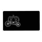 Prinzessin Carriage, weiß auf schwarz. (Vorne)