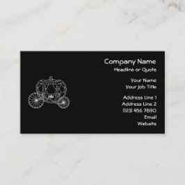 Prinzessin Carriage, weiß auf Schwarzem Visitenkarte