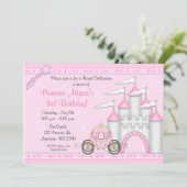 Prinzessin Castle Birthday Invitation Einladung (Stehend Vorderseite)