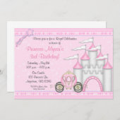 Prinzessin Castle Birthday Invitation Einladung (Vorne/Hinten)