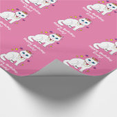 Prinzessin Cat Birthday Name Customizable Geschenkpapier (Ecke)