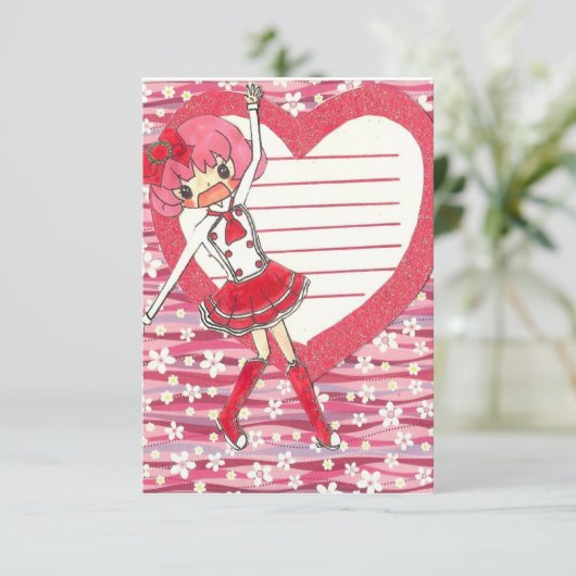 PRINZESSIN CHERRY INVITATION! EINLADUNG (Stehend Vorderseite)