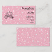 Prinzessin Coach Design im Schwarzen und im Rosa Visitenkarte (Vorne/Hinten)