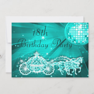 Prinzessin Coach u. Pferde u. Disco-Ball-18. Einladung