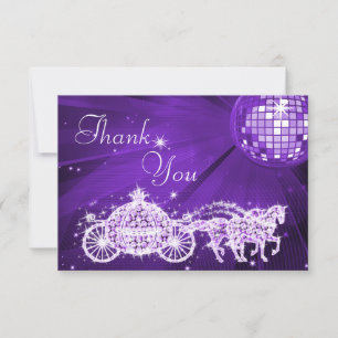 Prinzessin Coach u. Pferde u. Disco-Ball danken Dankeskarte