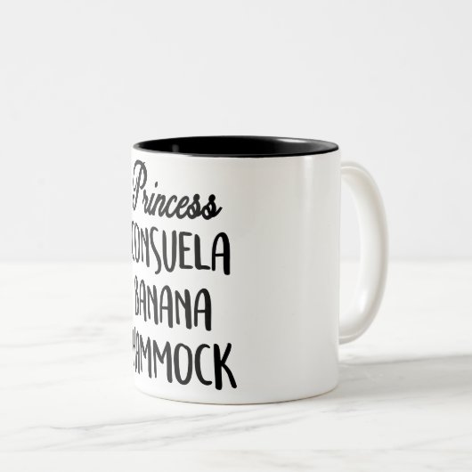 Prinzessin Consuela Banana Hammock Zweifarbige Tasse (VorderseiteRechts)