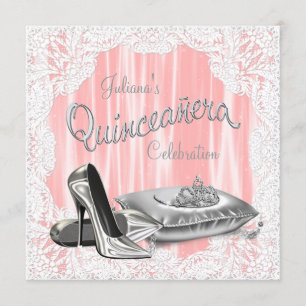 Prinzessin Coral und Gray Quinceanera Einladung