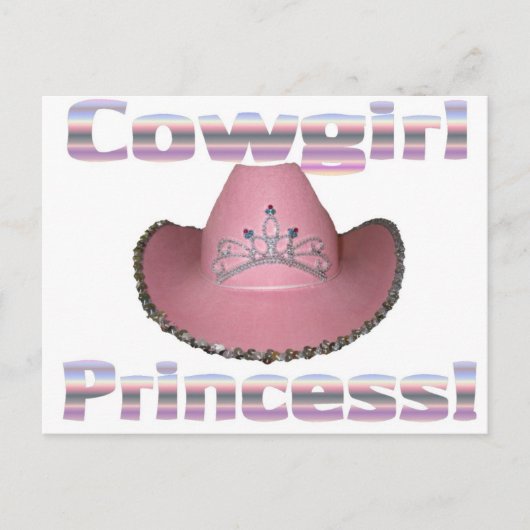 Prinzessin Cowgirl Postkarte (Vorderseite)