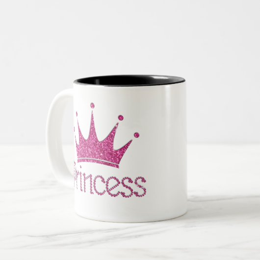 Prinzessin Crown Coffee Mug Zweifarbige Tasse (Vorderseite Links)