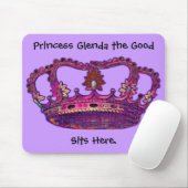 Prinzessin Crown Customized Name Mousepad (Mit Mouse)