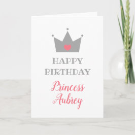 Prinzessin Crown - Kalligraphie-Name - alles Gute Karte