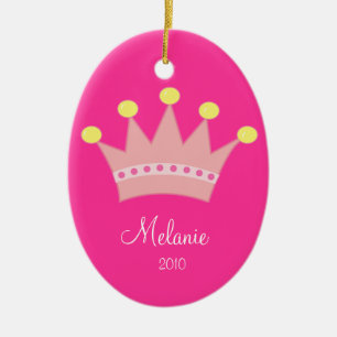 PRINZESSIN CROWN personalisierte Keramikornament