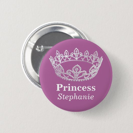 Prinzessin Crown Pin Button (Vorne & Hinten)