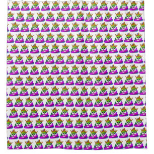 Prinzessin Crown Rainbow Emoji Poop Duschvorhang