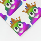 Prinzessin Crown Rainbow Emoji Poop Fleecedecke (Ecke)
