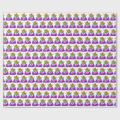 Prinzessin Crown Rainbow Emoji Poop Geschenkpapier (Flach)