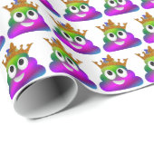 Prinzessin Crown Rainbow Emoji Poop Geschenkpapier (Rolleneckpunkt)