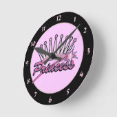 Prinzessin Crown Runde Wanduhr (Winkel)