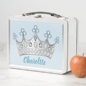 Prinzessin Crown und nennen Ihre Hintergrund-Farbe Metall Lunch Box (Beispiel)