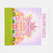 Prinzessin Dekoration! Personalisiertes Schloss Fleecedecke (Vorderseite (Horizontal))