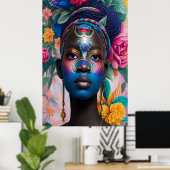 Prinzessin dekorativer Gesichtskunst Poster (Heimbüro)