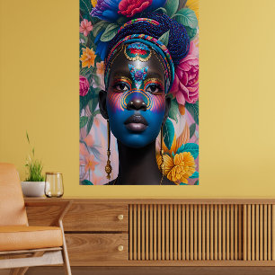 Prinzessin dekorativer Gesichtskunst Poster
