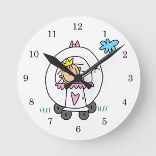 Prinzessin der Beförderung Runde Wanduhr