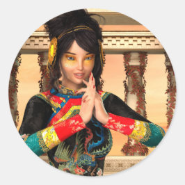 Prinzessin der China Runder Aufkleber