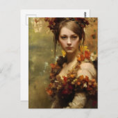 Prinzessin der Herbstrenaissance Postkarte (Vorne/Hinten)