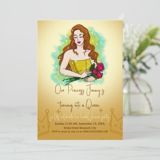 Prinzessin der Königin Einladung (Stehend Vorderseite)
