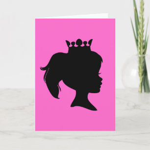 Prinzessin der Schwarzen Silhouette T - Shirt und Karte