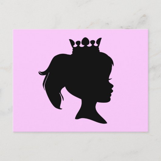 Prinzessin der Schwarzen Silhouette T - Shirt und Postkarte (Vorderseite)