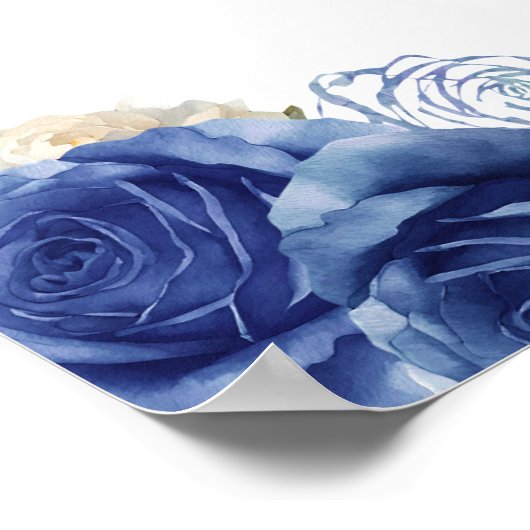 Prinzessin des blauen Marinekleides Quinceanera Wi Poster (Ecke)