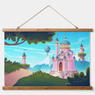 Prinzessin des Märchenpalastes Wandteppich Mit Holzrahmen