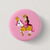Prinzessin des niedlichen Cartoon Button (Vorderseite)