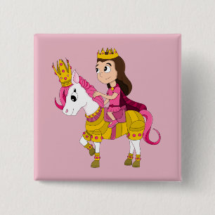Prinzessin des niedlichen Cartoon Button