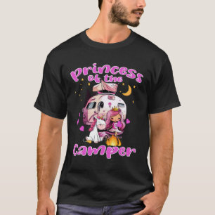 Prinzessin des Niedlichen Einhorn-Camping-Camps T-Shirt