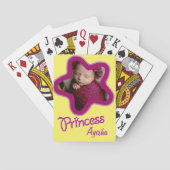 Prinzessin des Star Foto-Mädchens Name gelb lila p Spielkarten (Rückseite)