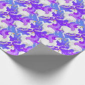 Prinzessin des Waldes Magical Midnight Unicorn Geschenkpapier (Ecke)