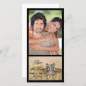 Prinzessin Diamond Ring Pearls Hochzeit speichern Save The Date (Vorne/Hinten)