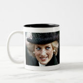 Prinzessin Diana in Schwarz Zweifarbige Tasse (Links)