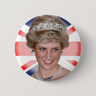 Prinzessin Diana Union Jack Button