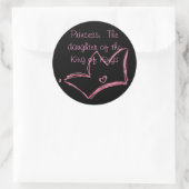 Prinzessin: Die Tochter des Königs der Könige Runder Aufkleber (Tasche)